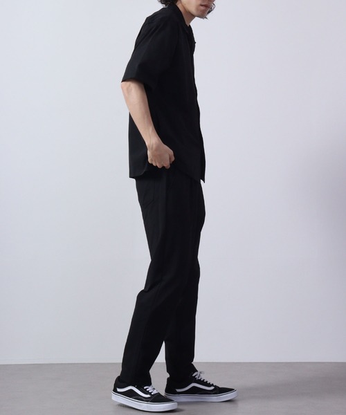 URBAN SQUARE(アーバンスクエア)の「URBAN SQUARE 接触冷感オープンカラーシャツ 半袖(シャツ/ブラウス・メンズ・ベージュ/ネイビー/カーキ/ブラック・M/LL/L)」の12枚目の写真