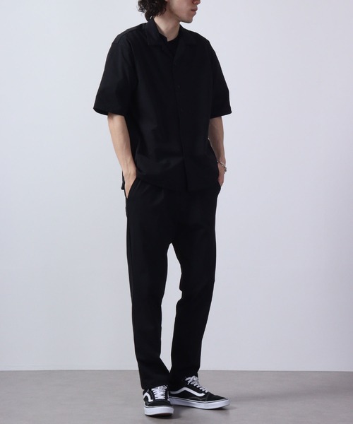 URBAN SQUARE(アーバンスクエア)の「URBAN SQUARE 接触冷感オープンカラーシャツ 半袖(シャツ/ブラウス・メンズ・ベージュ/ネイビー/カーキ/ブラック・M/LL/L)」の11枚目の写真