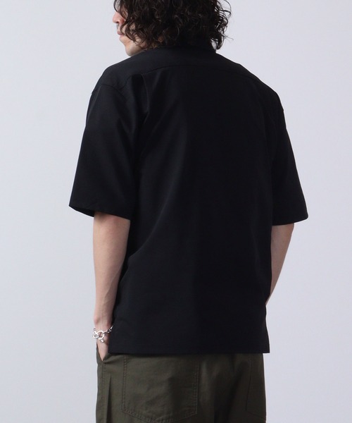 URBAN SQUARE(アーバンスクエア)の「URBAN SQUARE 接触冷感オープンカラーシャツ 半袖(シャツ/ブラウス・メンズ・ベージュ/ネイビー/カーキ/ブラック・M/LL/L)」の7枚目の写真