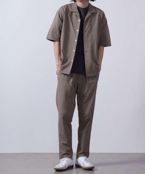 URBAN SQUARE(アーバンスクエア)の「URBAN SQUARE 接触冷感オープンカラーシャツ 半袖(シャツ/ブラウス・メンズ・ベージュ/ネイビー/カーキ/ブラック・M/LL/L)」の18枚目の写真