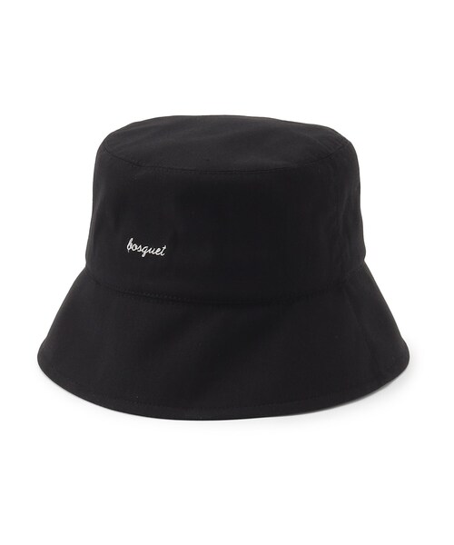 grove（グローブ）の「◆綿麻混ロゴ刺繍バケットハット【UVカット/サイズ調整】（ハット・レディース・アイボリー/ライトベージュ/ブラック・00）」の3枚目の写真