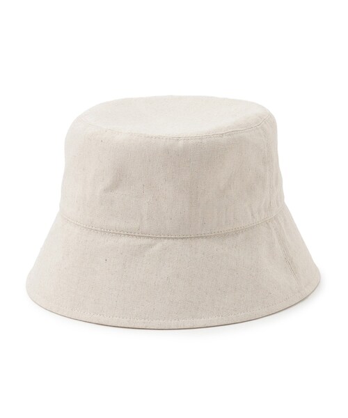 grove（グローブ）の「◆綿麻混ロゴ刺繍バケットハット【UVカット/サイズ調整】（ハット・レディース・アイボリー/ライトベージュ/ブラック・00）」の5枚目の写真