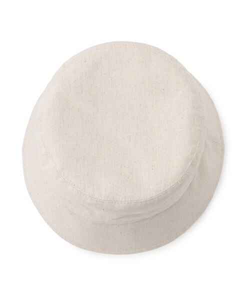 grove（グローブ）の「◆綿麻混ロゴ刺繍バケットハット【UVカット/サイズ調整】（ハット・レディース・アイボリー/ライトベージュ/ブラック・00）」の6枚目の写真