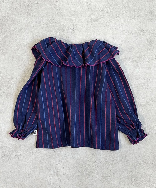 HOGAN RANCH WEAR（ホーガンランチウエア）の「ソウガラパイルビックカラーカットソー（80～150cm）（Tシャツ/カットソー・キッズ・クリーム/オレンジ/ネイビー・100/140/150/130/90/120/80/110）」の7枚目の写真