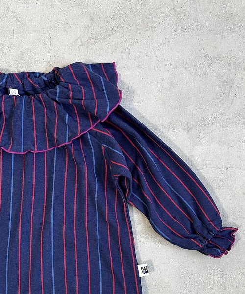 HOGAN RANCH WEAR（ホーガンランチウエア）の「ソウガラパイルビックカラーカットソー（80～150cm）（Tシャツ/カットソー・キッズ・クリーム/オレンジ/ネイビー・100/140/150/130/90/120/80/110）」の8枚目の写真