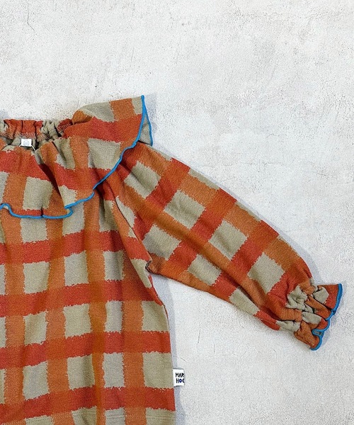 HOGAN RANCH WEAR（ホーガンランチウエア）の「ソウガラパイルビックカラーカットソー（80～150cm）（Tシャツ/カットソー・キッズ・クリーム/オレンジ/ネイビー・100/140/150/130/90/120/80/110）」の12枚目の写真