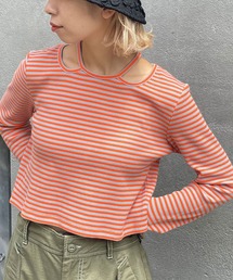 CIAOPANIC | 【23AW】ホルターネックワッフルボーダーロンT(Tシャツ/カットソー)