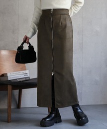 スカート（グリーン・カーキ/緑色系・合成皮革/人工皮革）ファッション