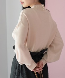 VIS | 【吸湿発熱・エコベロ】バックパールハイネックニット(ニット/セーター)