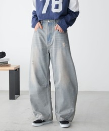 【forksy.】デニムカーブパンツ