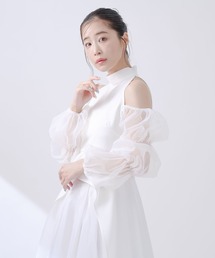 qumerry. | チュールスリーブハイネックトップス(シャツ/ブラウス)