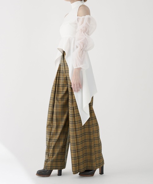 qumerry.（キュメリ）の「チュールスリーブハイネックトップス（シャツ/ブラウス・レディース・ブラック/ホワイト・MEDIUM/SMALL）」の17枚目の写真