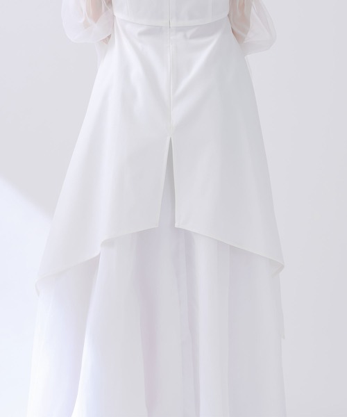 qumerry.（キュメリ）の「チュールスリーブハイネックトップス（シャツ/ブラウス・レディース・ブラック/ホワイト・MEDIUM/SMALL）」の14枚目の写真