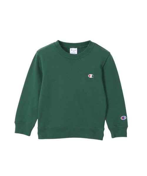 Champion（チャンピオン）の「【Champion/チャンピオン】キッズ ベーシック クルーネックスウェットシャツ（スウェット・キッズ・ネイビー/グレー/ダークグリーン/オートミール/ブラック/バーガンディー/ブルー/ダークパープル/オレンジ系その他・150/120/160/140/100/110/130）」の4枚目の写真
