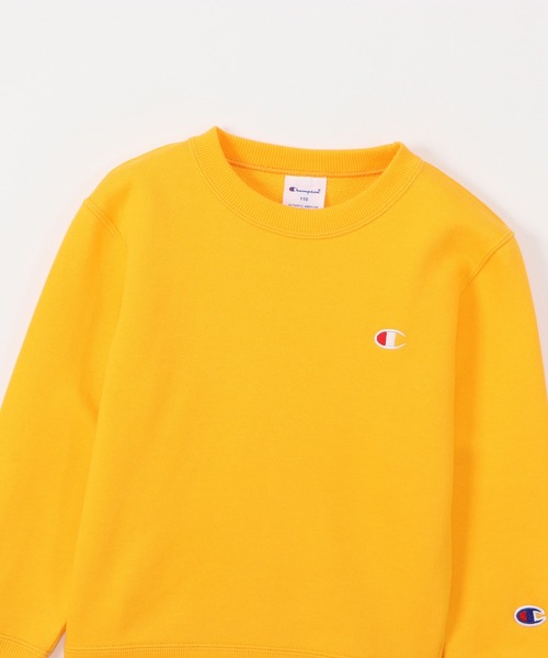 Champion（チャンピオン）の「【Champion/チャンピオン】キッズ ベーシック クルーネックスウェットシャツ（スウェット・キッズ・ネイビー/グレー/ダークグリーン/オートミール/ブラック/バーガンディー/ブルー/ダークパープル/オレンジ系その他・150/120/160/140/100/110/130）」の14枚目の写真