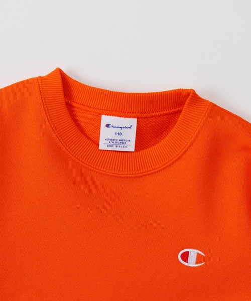 Champion（チャンピオン）の「【Champion/チャンピオン】キッズ ベーシック クルーネックスウェットシャツ（スウェット・キッズ・ネイビー/グレー/ダークグリーン/オートミール/ブラック/バーガンディー/ブルー/ダークパープル/オレンジ系その他・150/120/160/140/100/110/130）」の22枚目の写真