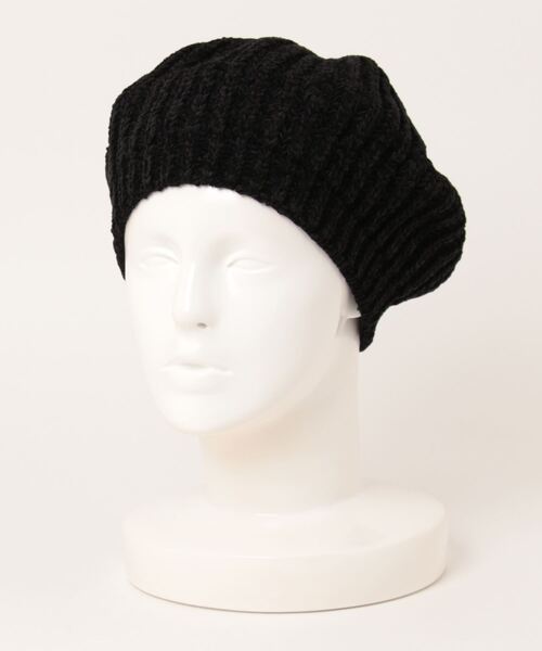 チャイハネ（チャイハネ）の「【チャイハネ】シェニルニットベレー（ハンチング/ベレー帽・レディース・ブラック/グレー/ネイビー/オレンジ/ターコイズブルー/ベージュ/パープル・FREE）」の8枚目の写真