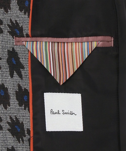 paul smith ポールスミス　花柄　テーラードジャケット ポール・スミス Paul Smith 派手 花柄 ジャケット裏地 38 М 黒