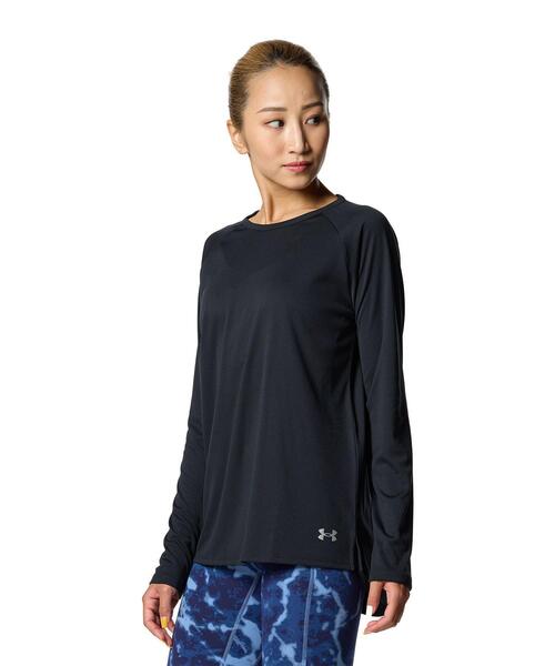 UNDER ARMOUR(アンダーアーマー)の「UAテック ロングスリーブTシャツ(トレーニング/レディース)(Tシャツ/カットソー・レディース・ブラック・S/M/L/XL)」の1枚目の写真