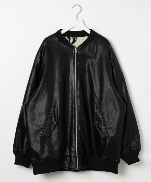 UNISEX/2サイズ展開】リバーシブルボアブルゾン（ブルゾン