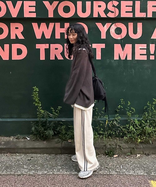 セール】☆重ね着風バイカラーニットプルオーバー（ニット/セーター