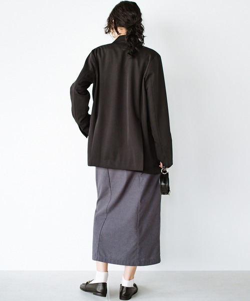 haco!（ハコ）の「洗濯機OK！きっちりと普段づかいの両立可能！　ちょいオーバーサイズジャケット〈日々グッジョ部’s idea〉（テーラードジャケット・レディース・ブラック/ネイビー・X-LARGE/MEDIUM/LARGE/SMALL）」の15枚目の写真