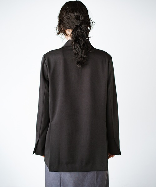 haco!（ハコ）の「洗濯機OK！きっちりと普段づかいの両立可能！　ちょいオーバーサイズジャケット〈日々グッジョ部’s idea〉（テーラードジャケット・レディース・ブラック/ネイビー・X-LARGE/MEDIUM/LARGE/SMALL）」の9枚目の写真