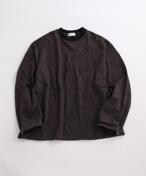 ADAM ET ROPE'（アダムエロペ）の「【WEB限定】ダンスプラクティス スプラッシュブリーチ ルーズ クルーネック スウェット / 裏毛 / K-POP / セットアップ / ユニセックス（スウェット・メンズ・ブラック/チャコールグレー・L/M）」の13枚目の写真