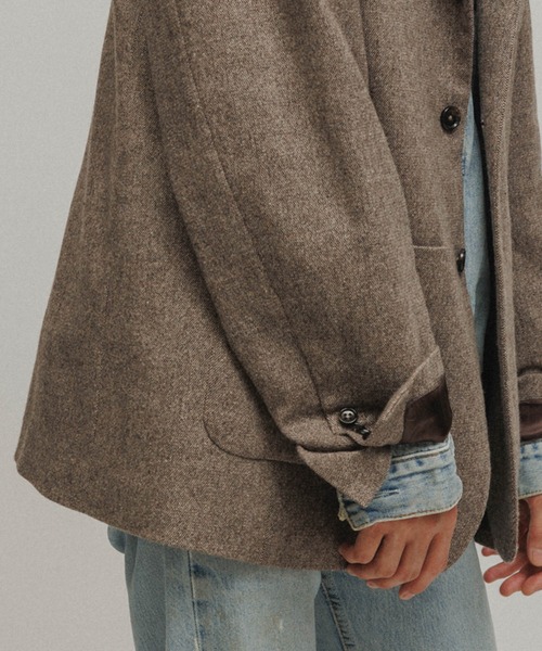 M TO R（ムウトアール）の「［JACKET］SUSTAINABLE 3BUTTON TWEED IVY JACKET（テーラードジャケット・レディース・ベージュ/チャコールグレー・40/38）」の10枚目の写真
