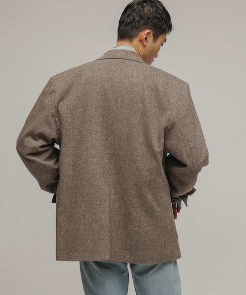 M TO R（ムウトアール）の「［JACKET］SUSTAINABLE 3BUTTON TWEED IVY JACKET（テーラードジャケット・レディース・ベージュ/チャコールグレー・40/38）」の11枚目の写真