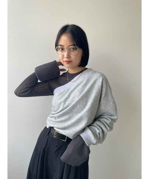 HANNE(アン)の「ワンショルダースウェット(スウェット・レディース・ブラック/グレー・FREE)」の19枚目の写真