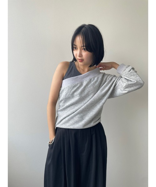 HANNE(アン)の「ワンショルダースウェット(スウェット・レディース・ブラック/グレー・FREE)」の22枚目の写真