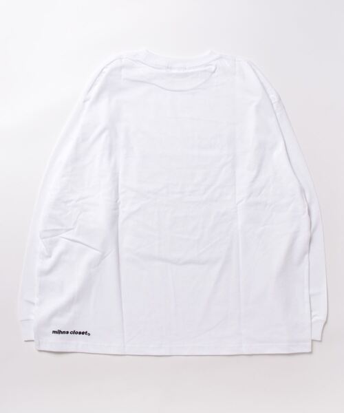 mihns closet(ミンズクローゼット)の「【WEB限定販売】ミンズクローゼット/mihns closetモノトーンプリント クルー長袖Tシャツ(Tシャツ/カットソー・メンズ・ライトグレー/ブラック/ホワイト・X-LARGE/LARGE/MEDIUM)」の4枚目の写真