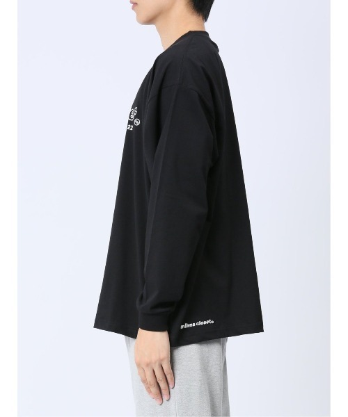 mihns closet(ミンズクローゼット)の「【WEB限定販売】ミンズクローゼット/mihns closetモノトーンプリント クルー長袖Tシャツ(Tシャツ/カットソー・メンズ・ライトグレー/ブラック/ホワイト・X-LARGE/LARGE/MEDIUM)」の12枚目の写真