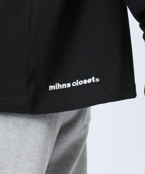 mihns closet(ミンズクローゼット)の「【WEB限定販売】ミンズクローゼット/mihns closetモノトーンプリント クルー長袖Tシャツ(Tシャツ/カットソー・メンズ・ライトグレー/ブラック/ホワイト・X-LARGE/LARGE/MEDIUM)」の9枚目の写真