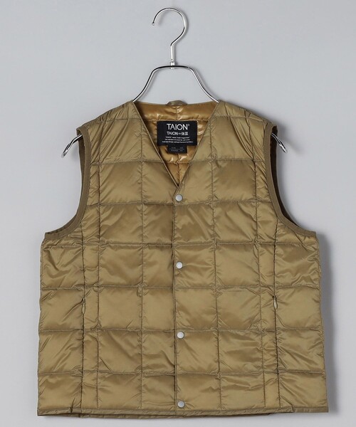 FREAK'S STORE（フリークスストア）の「限定展開 TAION/タイオン キッズダウンベスト / インナーダウン ベスト / キッズ 子供服（ダウンジャケット/コート・キッズ・ベージュ/ブラック/ネイビー/オリーブ・130/120/110/140）」の3枚目の写真