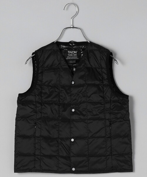 FREAK'S STORE（フリークスストア）の「限定展開 TAION/タイオン キッズダウンベスト / インナーダウン ベスト / キッズ 子供服（ダウンジャケット/コート・キッズ・ベージュ/ブラック/ネイビー/オリーブ・130/120/110/140）」の2枚目の写真
