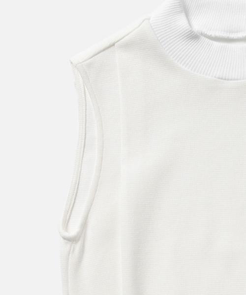 Ray BEAMS（レイビームス）の「Ray BEAMS / ミラノリブ ハイネック ノースリーブ トップス（Tシャツ/カットソー・レディース・オフホワイト/ダークブラウン/ネイビー・ONE SIZE）」の8枚目の写真