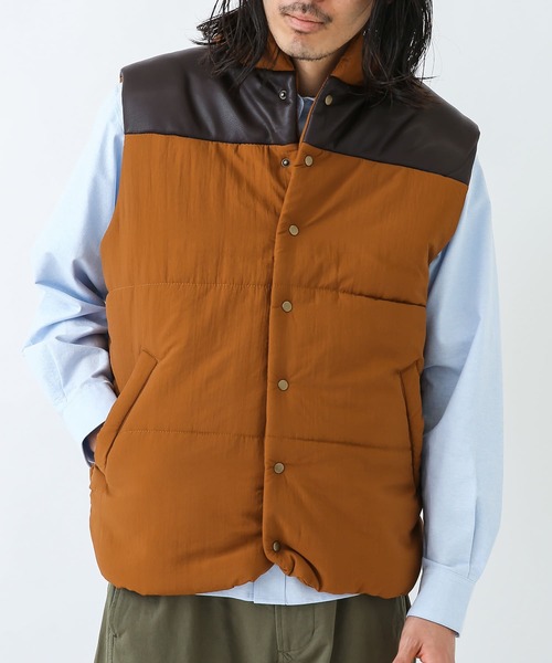 URBAN RESEARCH Sonny Label（アーバンリサーチサニーレーベル）の「『別注』ELY×Sonny Label　中綿ベスト（ベスト・メンズ・ブラウン/ブラック/ネイビー・MEDIUM/LARGE）」の4枚目の写真