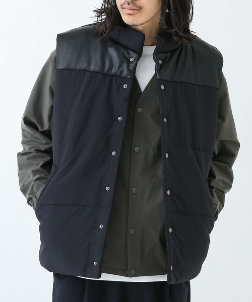 URBAN RESEARCH Sonny Label（アーバンリサーチサニーレーベル）の「『別注』ELY×Sonny Label　中綿ベスト（ベスト・メンズ・ブラウン/ブラック/ネイビー・MEDIUM/LARGE）」の9枚目の写真