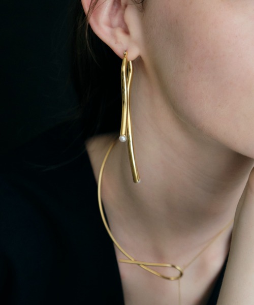 loni（ロニ）の「【金属アレルギー対応】Branch Asymmetry Pierce/ブランチアシンメトリーピアス（ピアス（両耳用）・レディース・シルバー/ゴールド・FREE）」の6枚目の写真