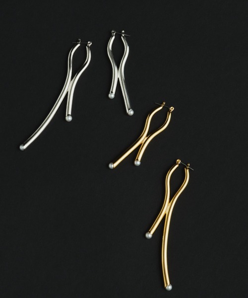 loni（ロニ）の「【金属アレルギー対応】Branch Asymmetry Pierce/ブランチアシンメトリーピアス（ピアス（両耳用）・レディース・シルバー/ゴールド・FREE）」の3枚目の写真