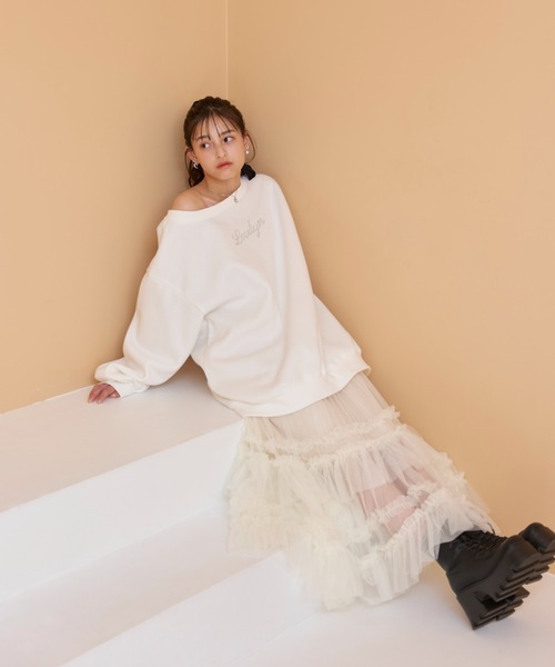 Lovilyn（ラヴィリン）の「オーバーサイズ裏起毛スウェット（スウェット・レディース・ブルー/グレー/ホワイト・FREE）」の17枚目の写真