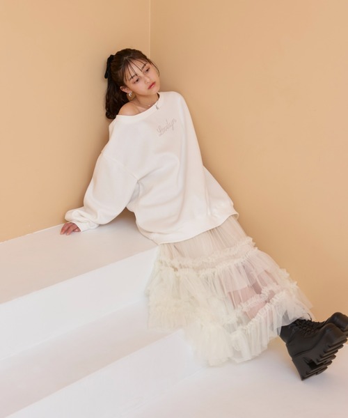 Lovilyn（ラヴィリン）の「オーバーサイズ裏起毛スウェット（スウェット・レディース・ブルー/グレー/ホワイト・FREE）」の15枚目の写真