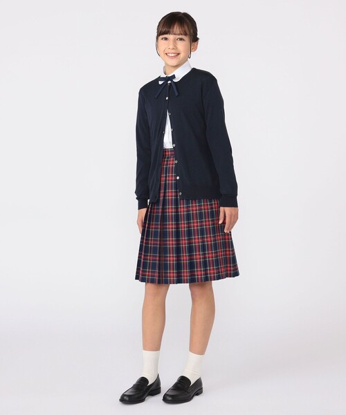 SHIPS(シップス)の「SHIPS KIDS:140~150cm / 14GG クルーネック カーディガン(カーディガン/ボレロ・キッズ・グレー/ネイビー・140/150)」の7枚目の写真