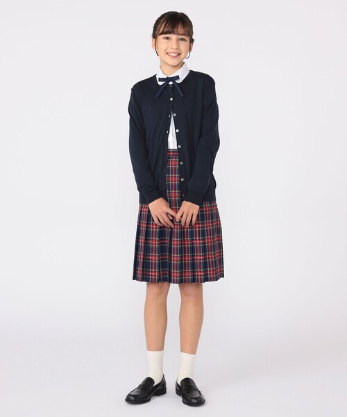 SHIPS(シップス)の「SHIPS KIDS:140~150cm / 14GG クルーネック カーディガン(カーディガン/ボレロ・キッズ・グレー/ネイビー・140/150)」の8枚目の写真