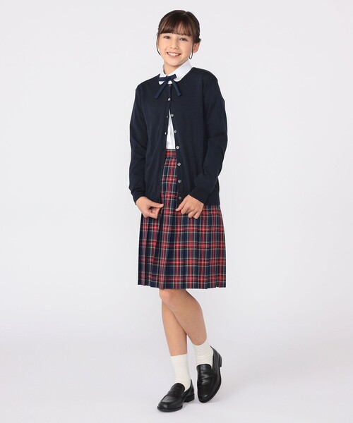SHIPS(シップス)の「SHIPS KIDS:140~150cm / 14GG クルーネック カーディガン(カーディガン/ボレロ・キッズ・グレー/ネイビー・140/150)」の10枚目の写真