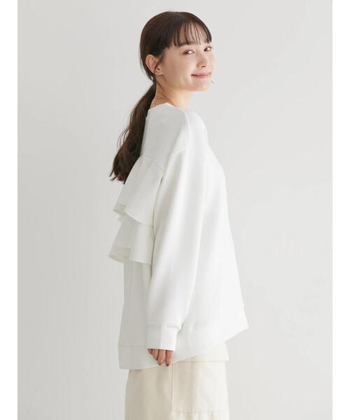 AMERICAN HOLIC（アメリカンホリック）の「バックフリルポンチプルオーバー（Tシャツ/カットソー・レディース・ブラック/グレイッシュベージュ/オフホワイト・M/L）」の11枚目の写真