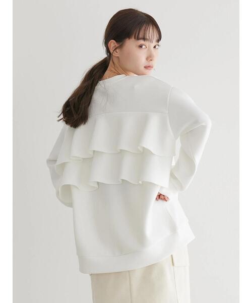 AMERICAN HOLIC（アメリカンホリック）の「バックフリルポンチプルオーバー（Tシャツ/カットソー・レディース・ブラック/グレイッシュベージュ/オフホワイト・M/L）」の13枚目の写真