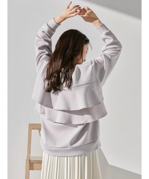 AMERICAN HOLIC（アメリカンホリック）の「バックフリルポンチプルオーバー（Tシャツ/カットソー・レディース・ブラック/グレイッシュベージュ/オフホワイト・M/L）」の18枚目の写真